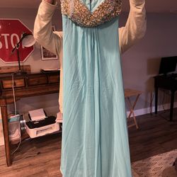 PROM DRESS! Sequence Blue Strapless