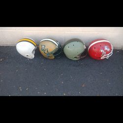 4 Vintage Football Helmets $80 