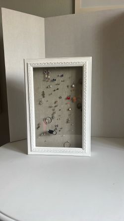 White Wooden Display Curio Cabinet 