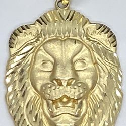 14k Lindo Pendiente Del Rey León 