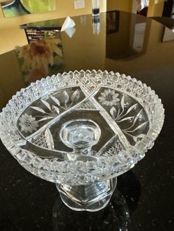 Beautiful Antique Cut Glass Candy Dish