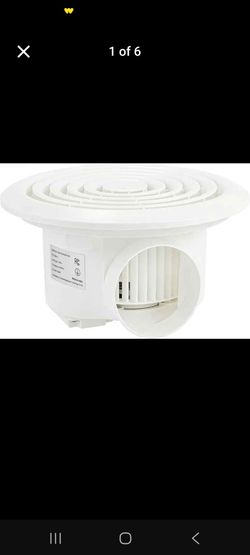 8 Inch Round Bathroom Exhaust Fan, Easy Install and Quiet Ceiling Exhaust Fan 110 CFM ,Through Wall