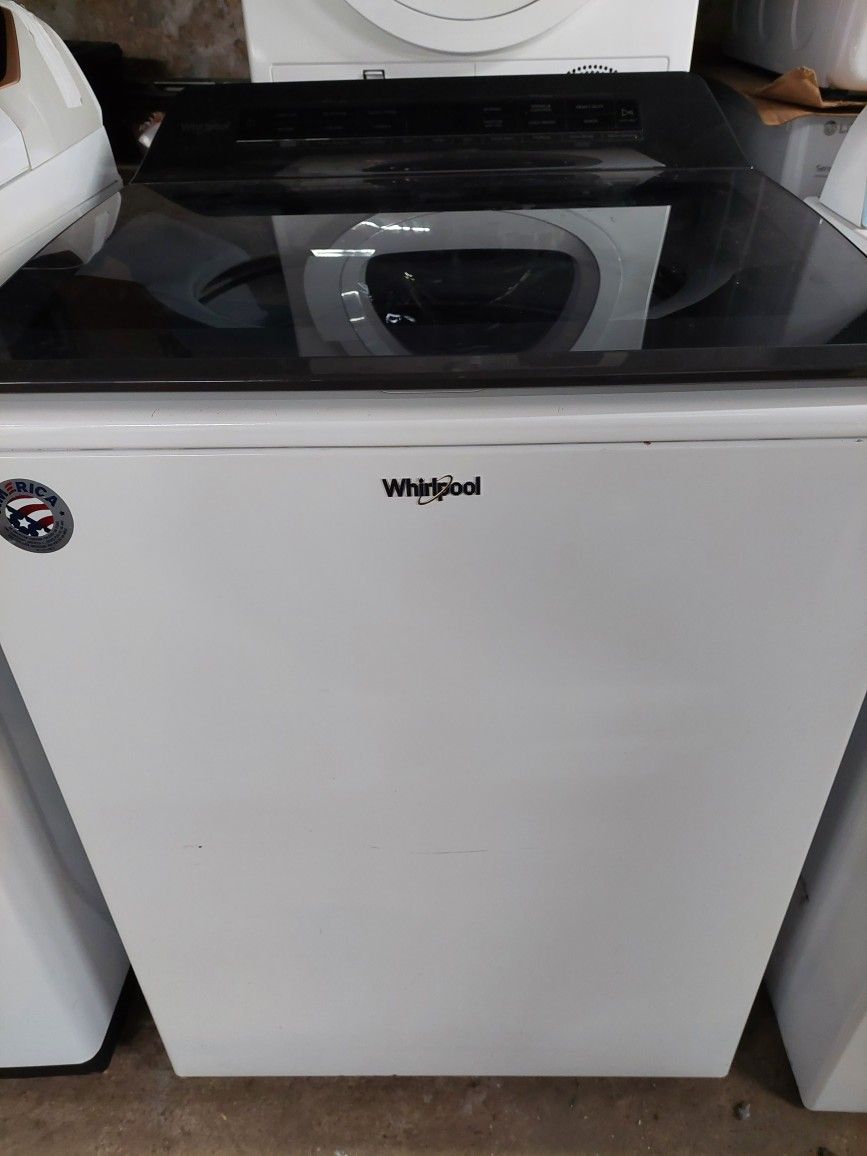 NEW WHIRLPOOL DIGITAL STAINLESS STEEL DRUM TOP LOADER WASHER 