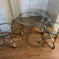 Coffee Table And 2 End Tables               