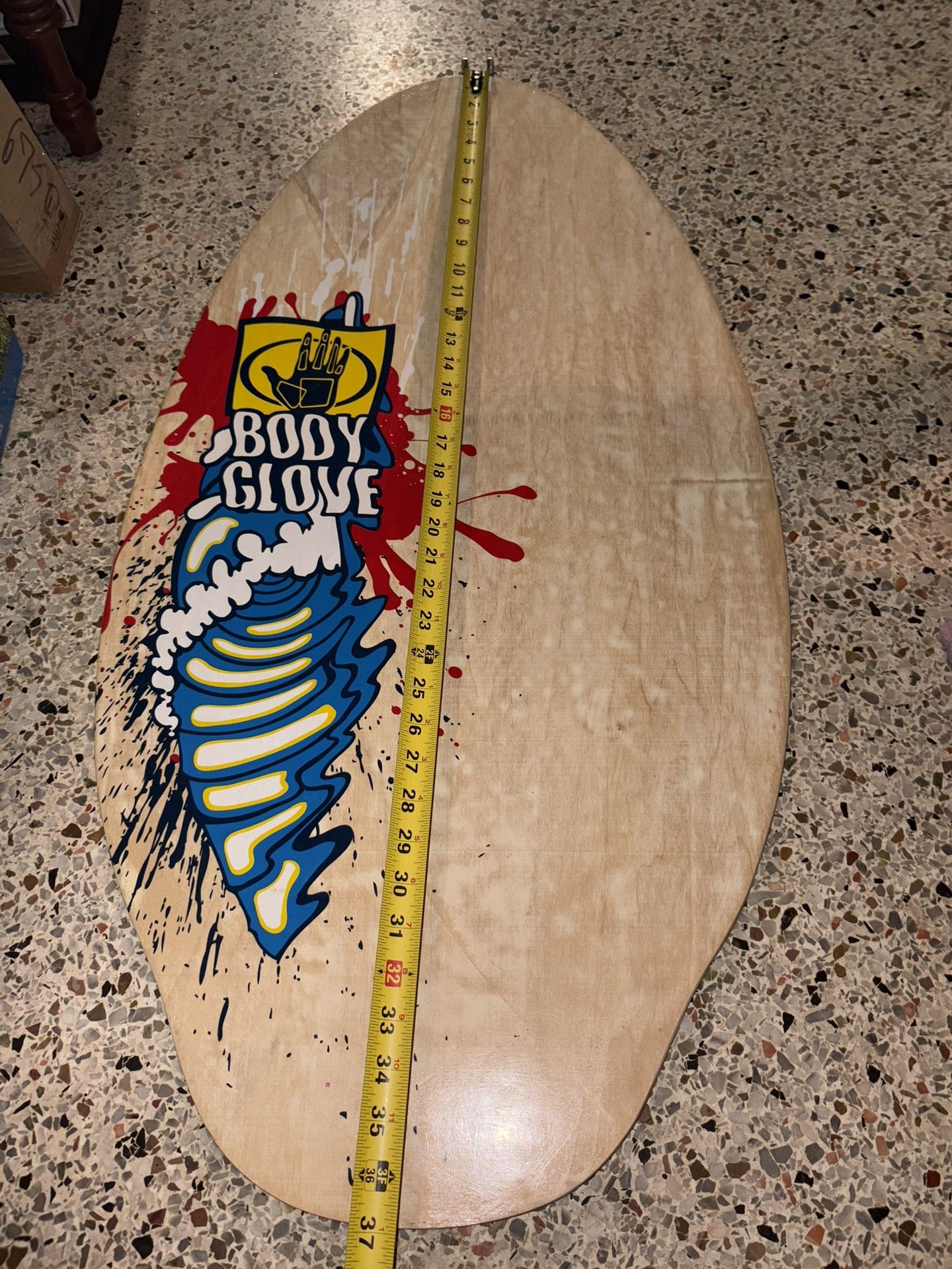 Body Glove vintage 37 X 20 Wood Boogie Skim Board