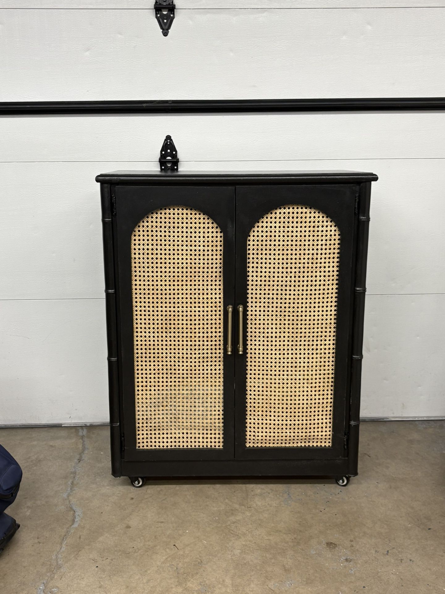 Refinished Black 2-Door Cabinet  