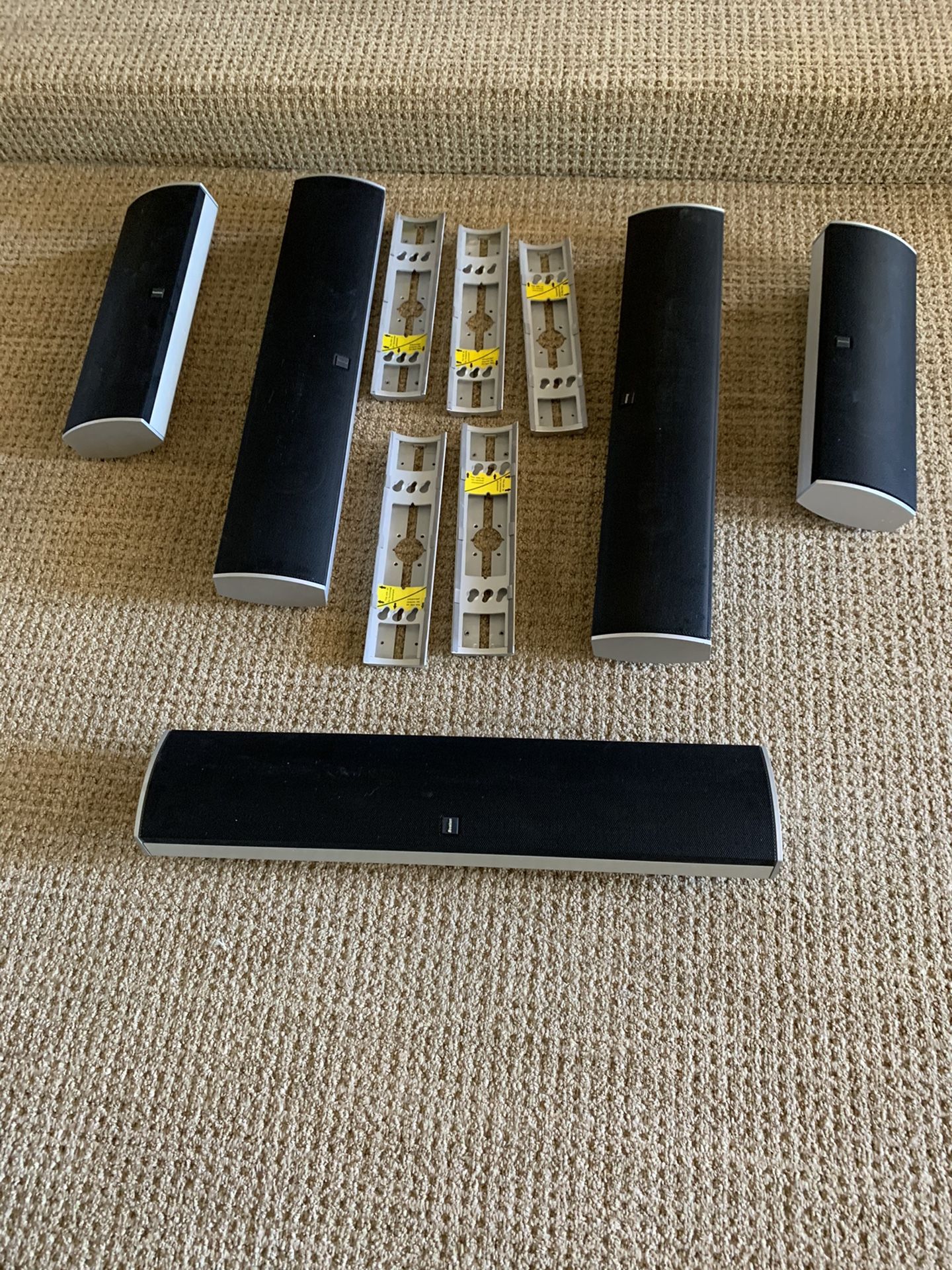 Boston Acoustic P450 ((Three) and P430 ( Two )3-way On Wall Speaker Set (silver)