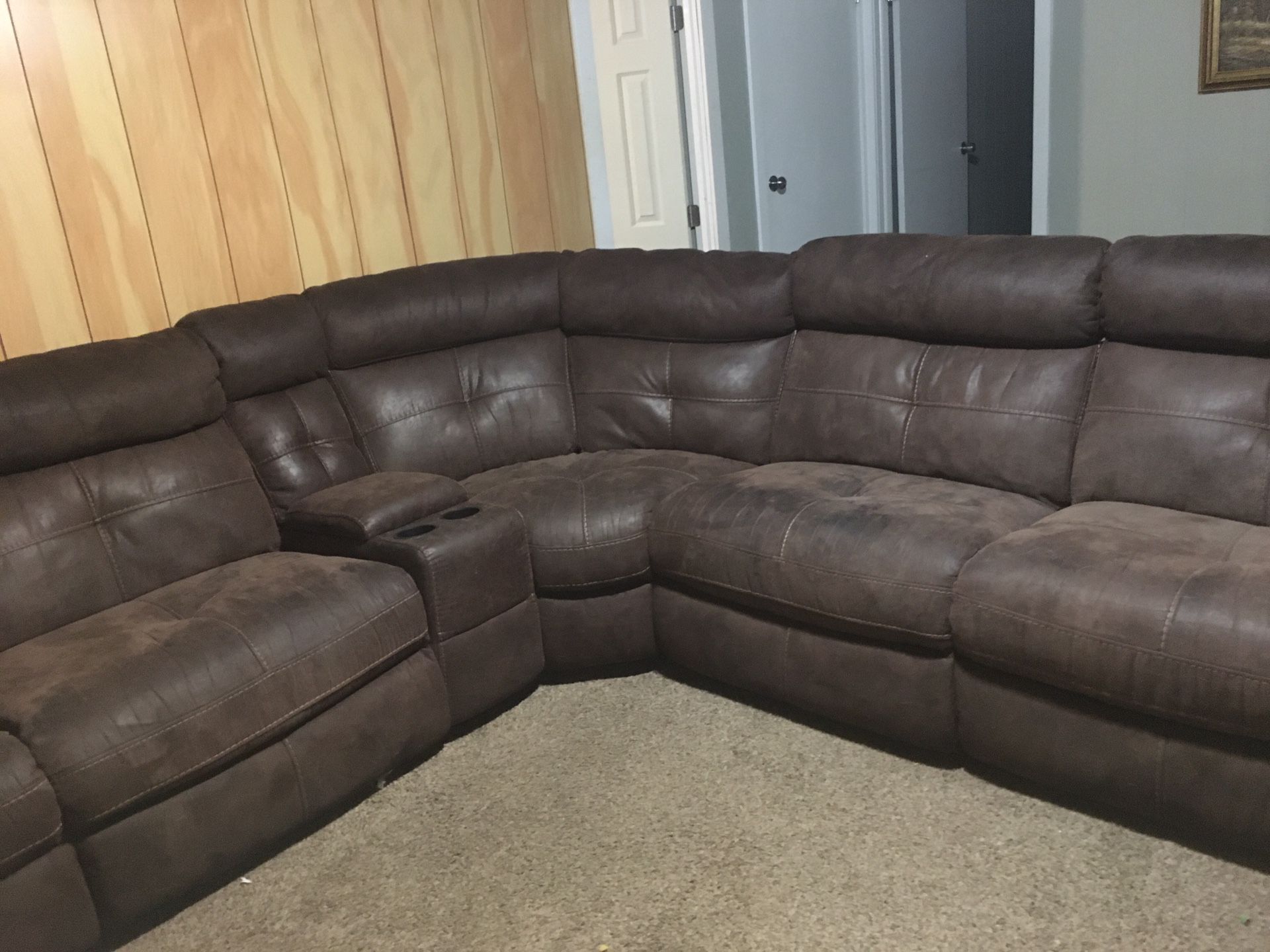 Electric reclining sectional