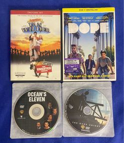 4 DVD’s Set - Batman The Dark Knight, Ocean’s Eleven, Van Wilder and Dope