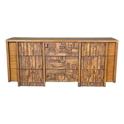 Vintage Lane Brutalist 4 Pc Bedroom Set
