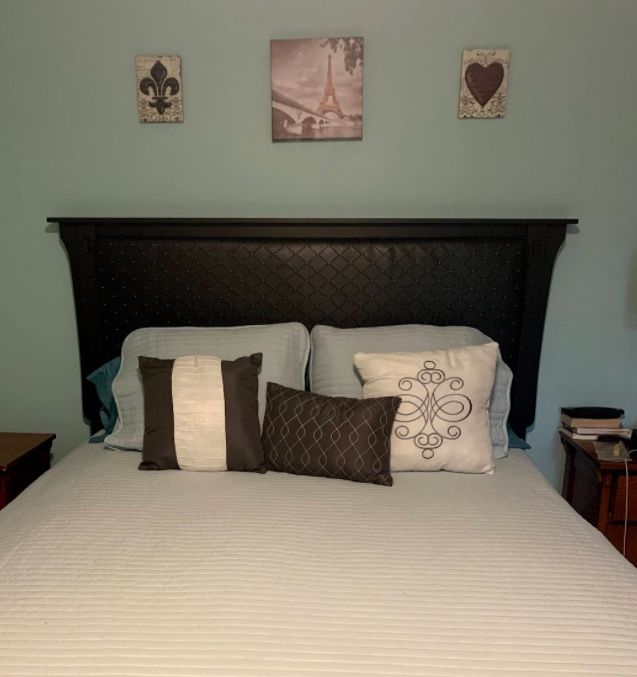 Head Board, Bed Frame, 2 Nightstands