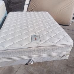 Sealy Queen Double Pillowtop Mattress And Box Spring 