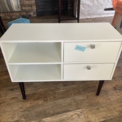Modern White Storage Console / Side Table