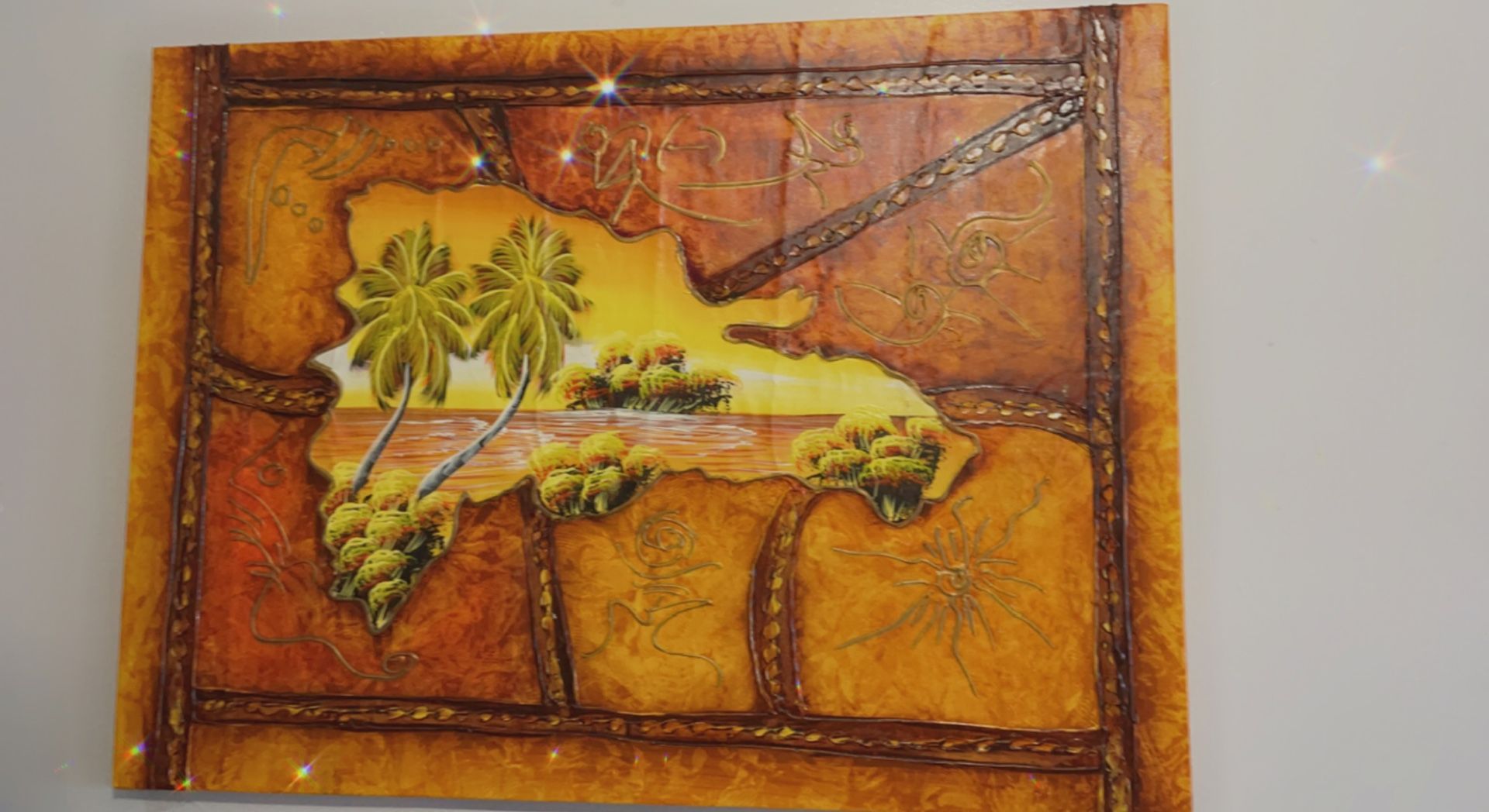 Dominican Republic Island Frame Canvas