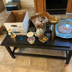 Coffee Table And Items On It