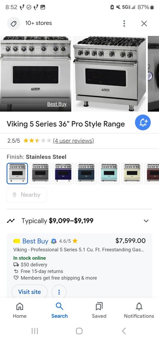 Viking 36" Gas Range. Brand New. Full Warranty