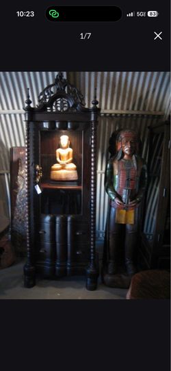 Hand Carved Antique Thai Prayer Cabinet