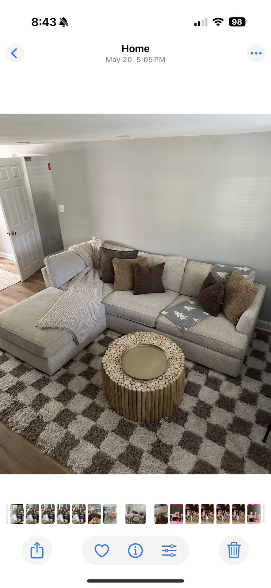 Macys Offwhite Sectional Couch