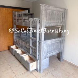 Twin Bunk Bed And With Drawers 