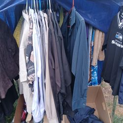 12 - Mens dress shirts 11-L, 1-XL $15 for all
