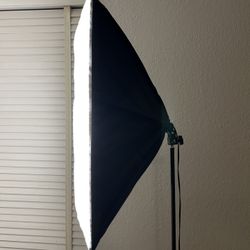 Single studio light kit with backdrops $100