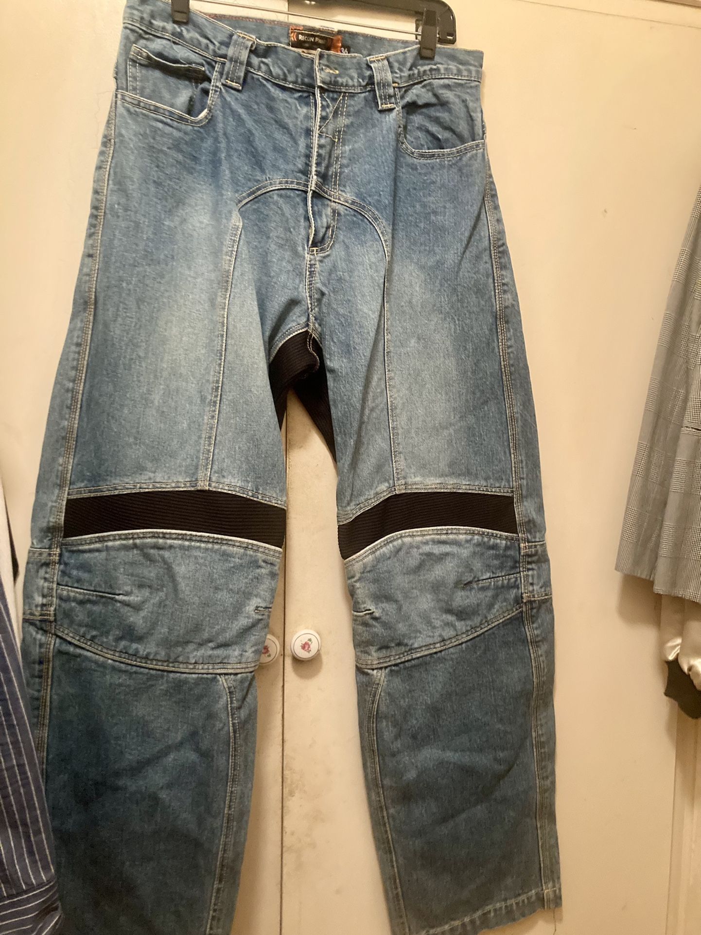 Icon Recon Denim Pant Motorcycles Asphalt Technologies Men Size 36