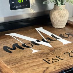 Personalized Stove Top Cover/ Noodle Board