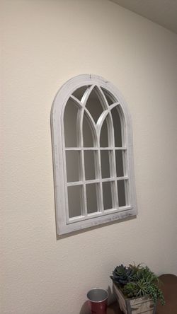 Arched Window Frame Wall Mirror