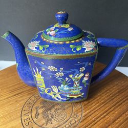 Chinese Cloisonné Tea Pot 