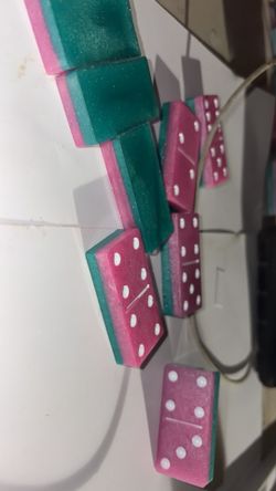 Turquoise And Pink Dominoes