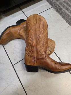 Vintage Brown Leather Western Cowboy 🤠 Boots Wonen Size 8.5