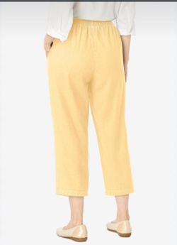 The Bobbie Brooks Yellow Cotton Cropped Pants in size L