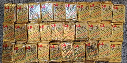 Vintage Football Cards Collection 360 Packs 2160 CARDS ENTIRE SEALED COLLECTION 360 FOIL PACKS 1990 FOOTBALL ACTION PACKED FOOTBALL TRADING CARDS.ROO