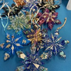 Snowflake Resin . Ornaments 