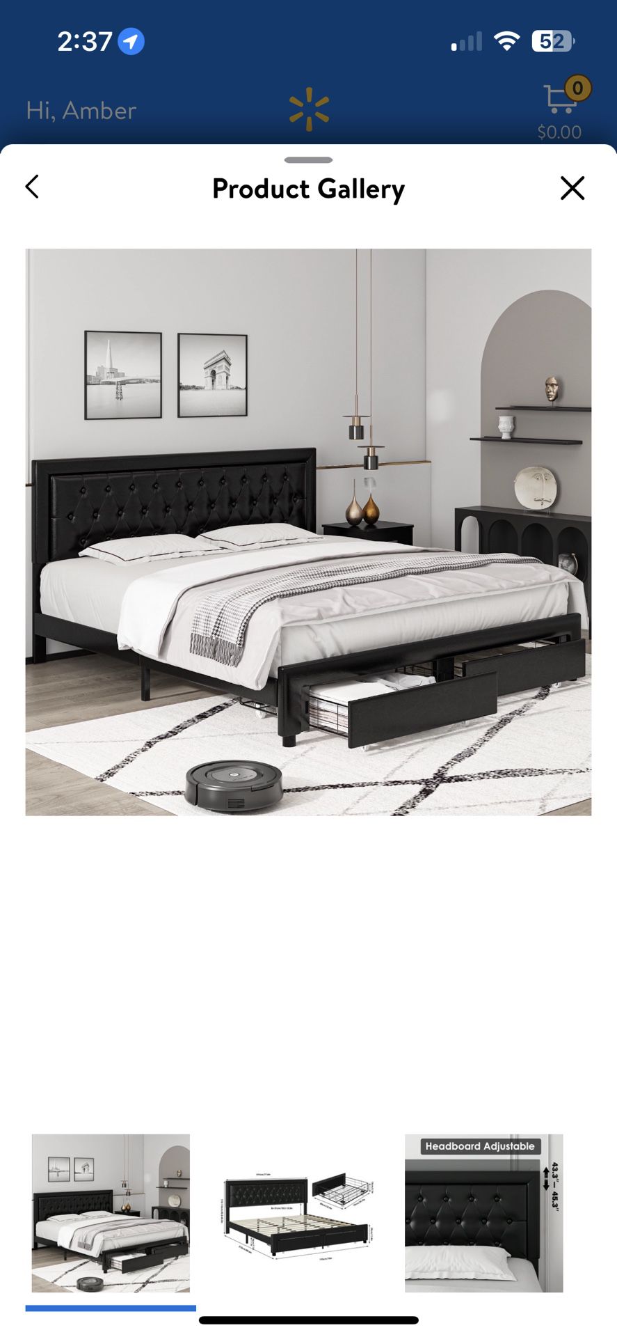 Leather Queen Bed Frame
