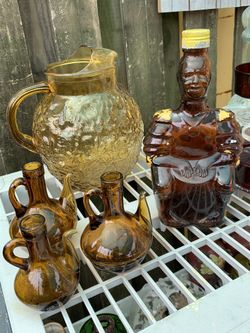 Vintage Amber Glass 