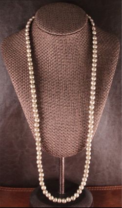 31” Long 925 ball beaded necklace
