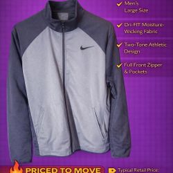 Nike Dri-FIT Full-Zip Athletic Jacket – Men’s Size Large  