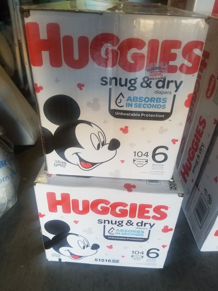 $33 size 6 Huggies snug &dry