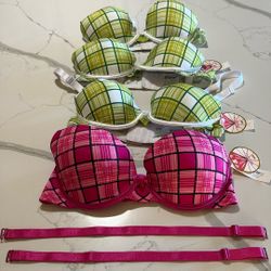 sujetadores con estampados de cuadro diferentes Medidas 34 C 34 DD 34B