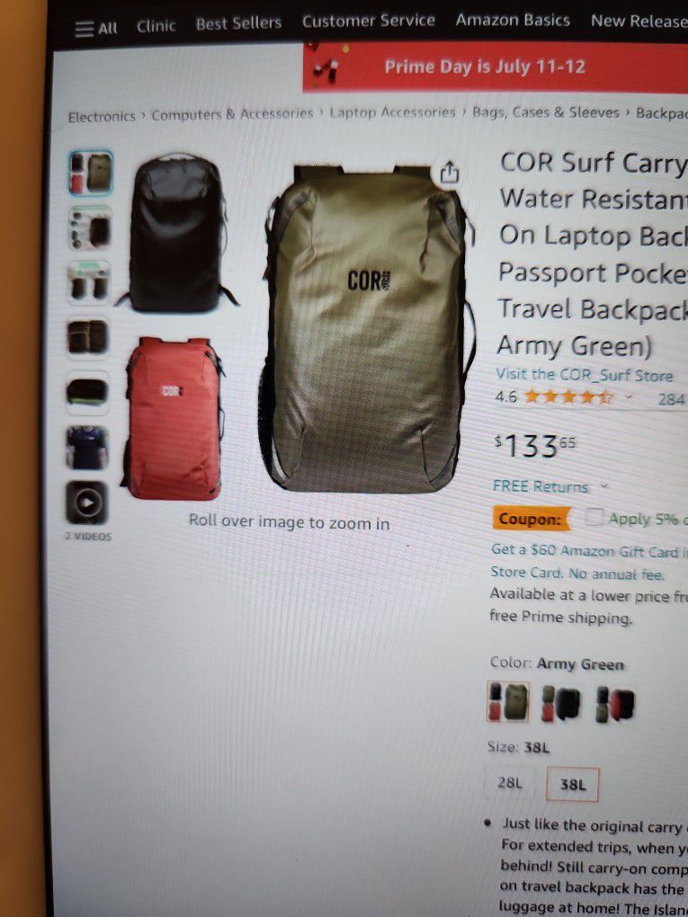 Core Surf  Travel Backpack 