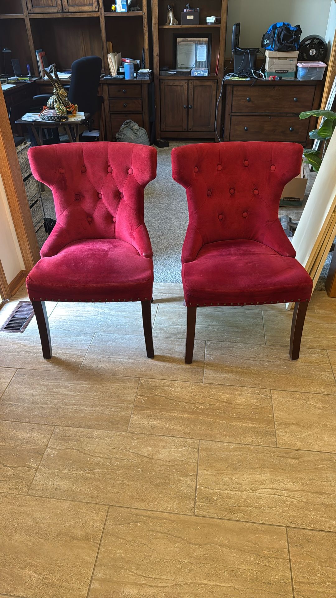 Chairs - Red velvet