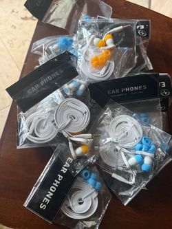 Dozen Wired Earphones - 3.5mm Jack, New in Package