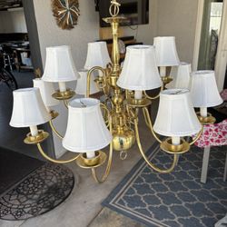 Vintage Brass Chandler 