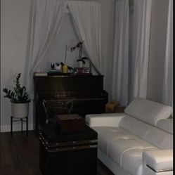 White Faux Leather Couch