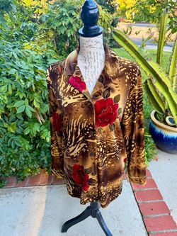 Women's Velour Button Down Top