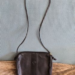 Authentic Vintage Fendi Black Striped Bag 