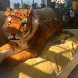 JUMBO Giant Tiger Plush Stuffed Animal over 5 ft!