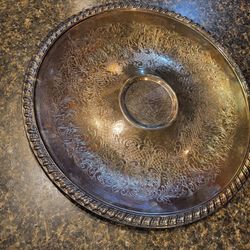 Leonard Silver Plate 12" silver platter