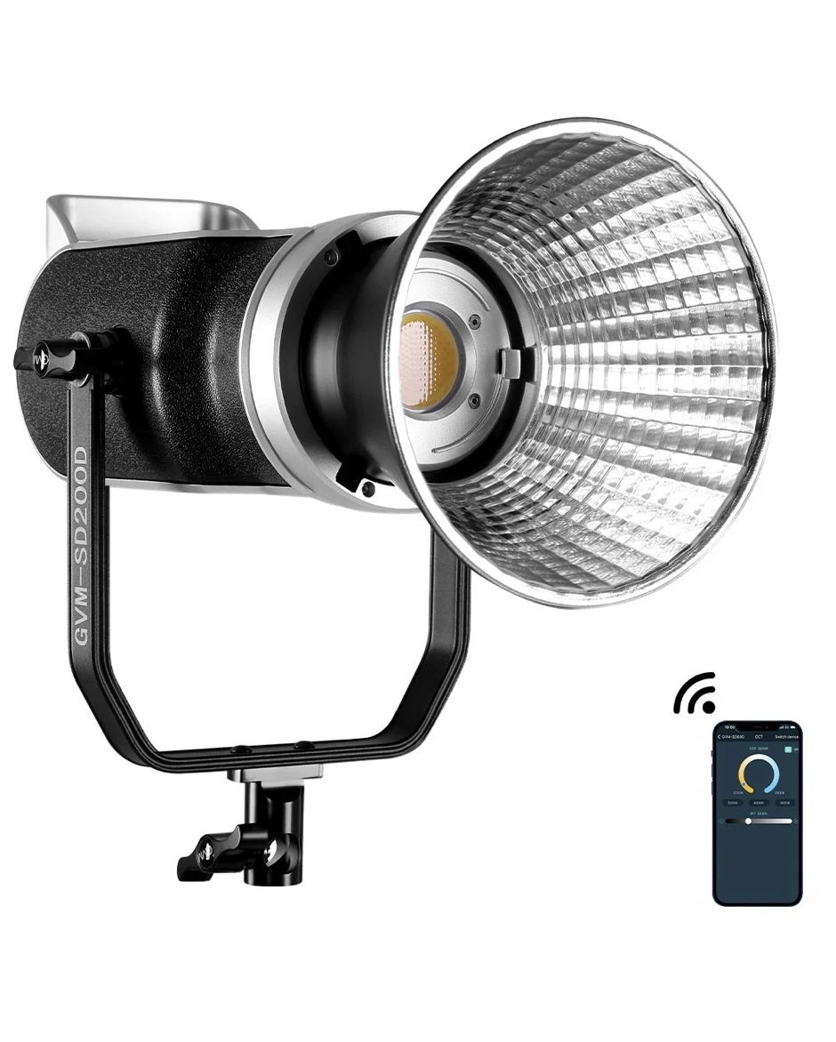 GVM 200W LED Video Light High Power LED Spotlight Bi-Color LED Daylight